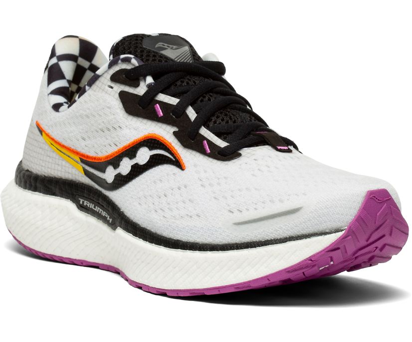 Women's Saucony Triumph 19 Running Shoes Silver / Black | Singapore 207NWYB